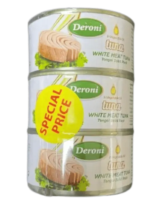 Promo(Pack3) Tuna Deroni Oil 185 G